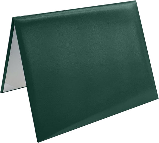 Diploma Cover 8.5x11 Inch, Graduation Certificate Holder - Elegant Faux Leather Folder for Graduation, Wedding Officiant,Forest Green-1 Pack
