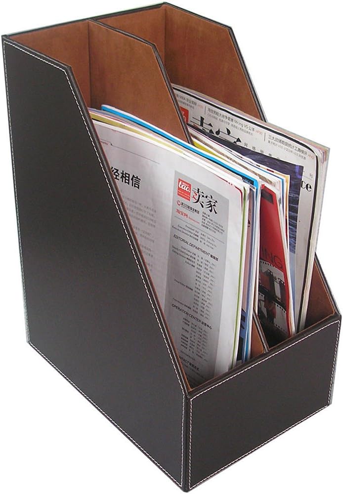 KINGFOM 10-Piece Office Desk Organizer Set, File Holder, Drawer Organizer, Memo Paper Holder, Pen Holder, Name Card Holder, Mouse Pad, Desk Pad, Tissue Box Holder (T07K)