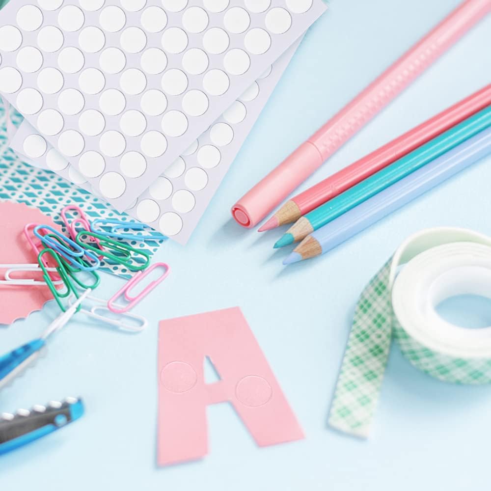 10+20mm Double Sided Sticky Dots Removable Adhesive Putty No Traces Clear Sticky Tack Waterproof Stickers for Decorations(280PCS)