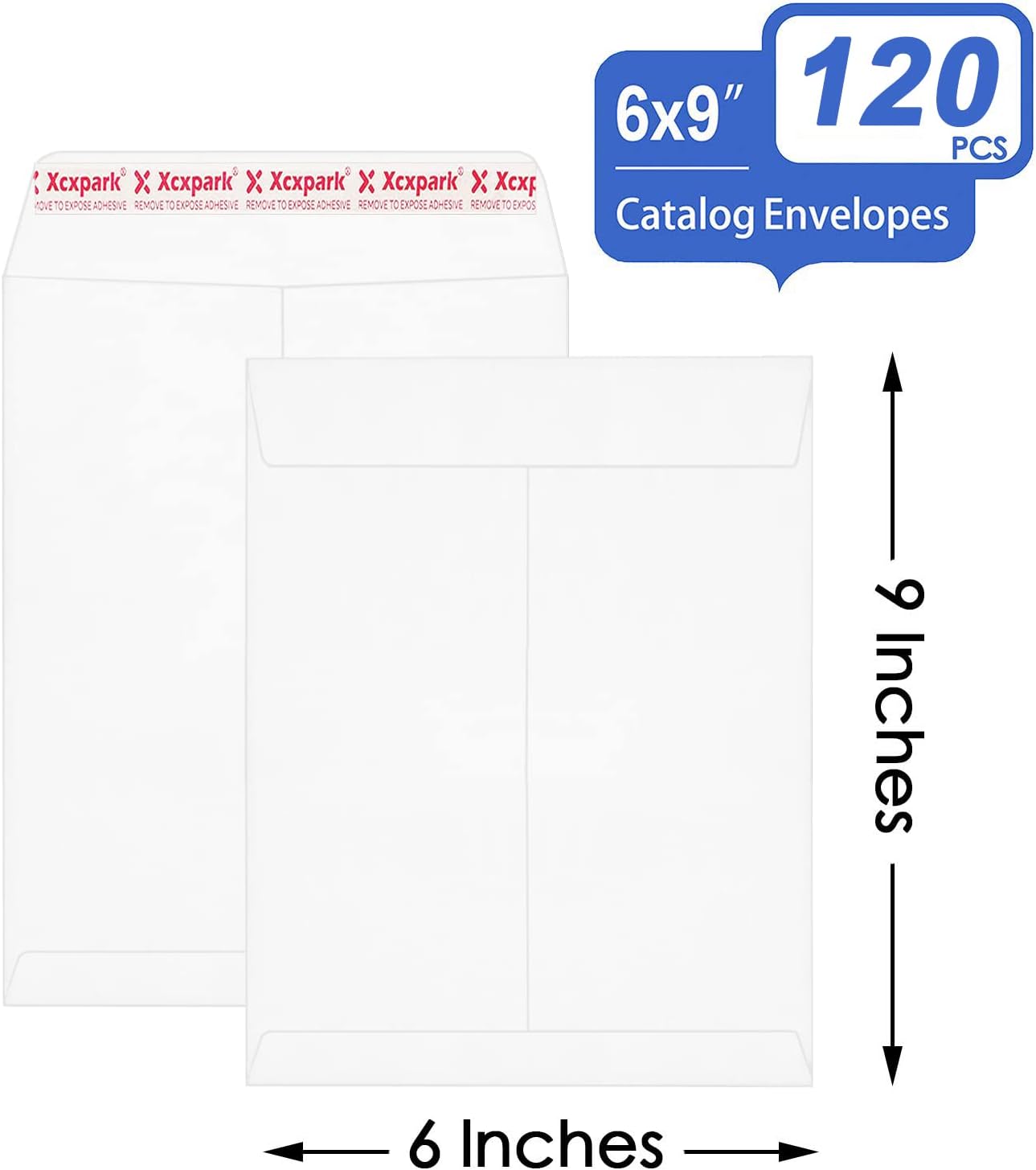 120 PCS 6x9 inches Security Catalog Envelopes Printable Self Seal Envelopes, Anti Tear White Envelopes for Invitation Cards, Pictures, Photos, Documents