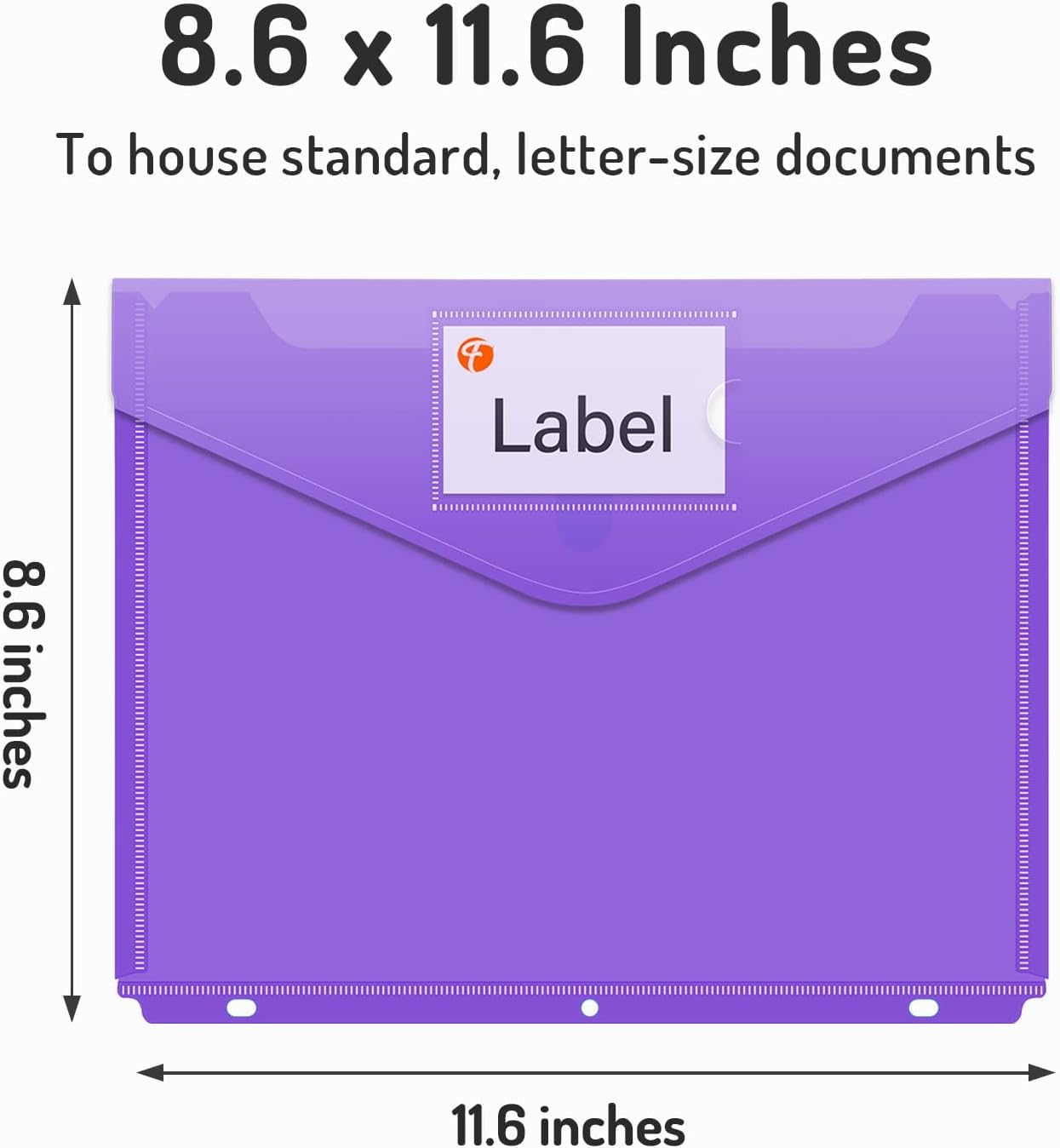 Forvencer Binder Pocket, 5 Pack Super Heavyweight Poly Binder Pocket with Tight Closure, Binder Folders Side Loading, 3 Ring, Binder Dividers with Pockets, Letter Size, Assorted Colors