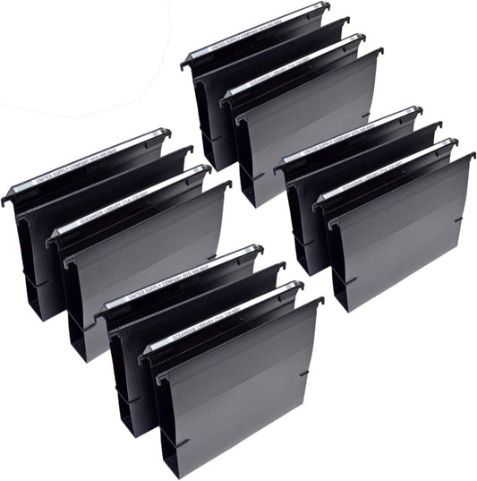 Ultimate Office MagniFile Extra-Capacity Hanging File Folders, 2" Box-Bottom, Letter Size, Feature Wrap-Around Bungee Security Cord (Set of 8)