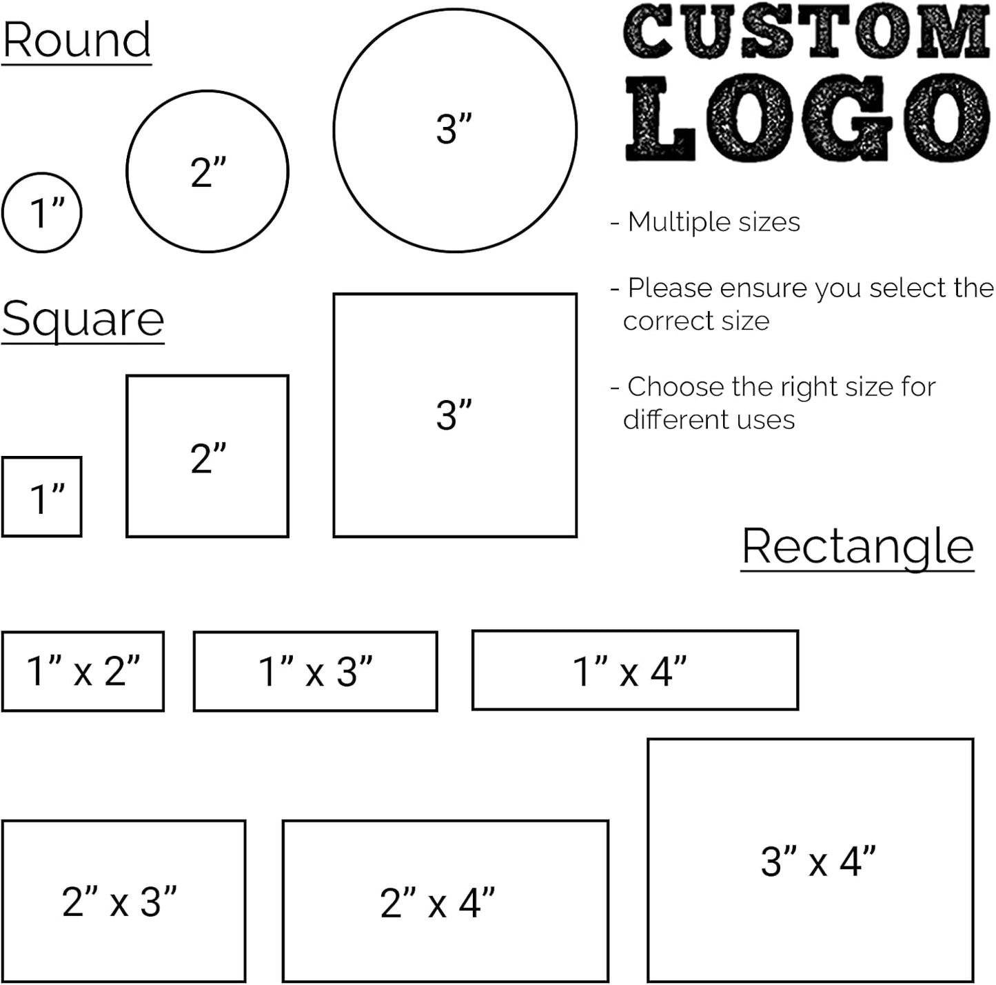 Custom Stamp with Logo Text - Personalized Rubber Stamp with Handle - Address Stamps for Business or Crafting - Rectangle 1"x3"