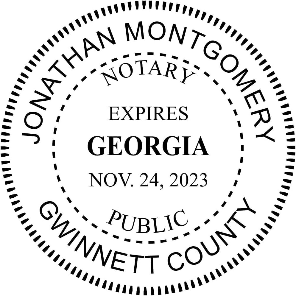 Georgia Round Notary Embosser | Official State Embosser | Official Seals | Meets State Specifications (Georgia, Round Embosser)