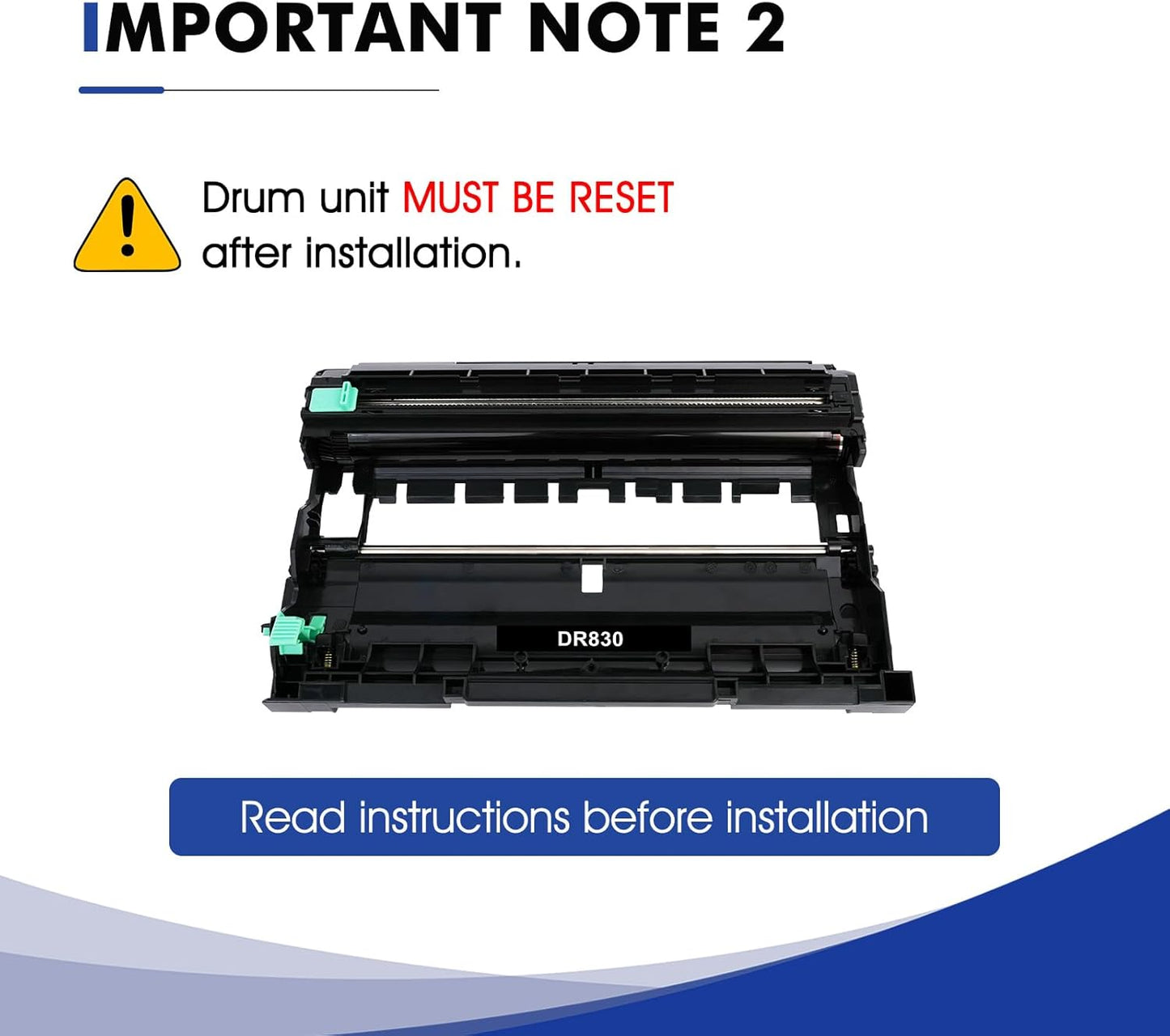DR830 DR-830 Drum Unit Black 2-Pack Replacement for Brother DR830 DR 830 DR-830 HL-L2400D L2405W L2460DW L2460DWXL L2865DW L2480DW DCP-L2640DW MFC-L2807DW L2820DW L2820DWXL Printer (Not Toner)
