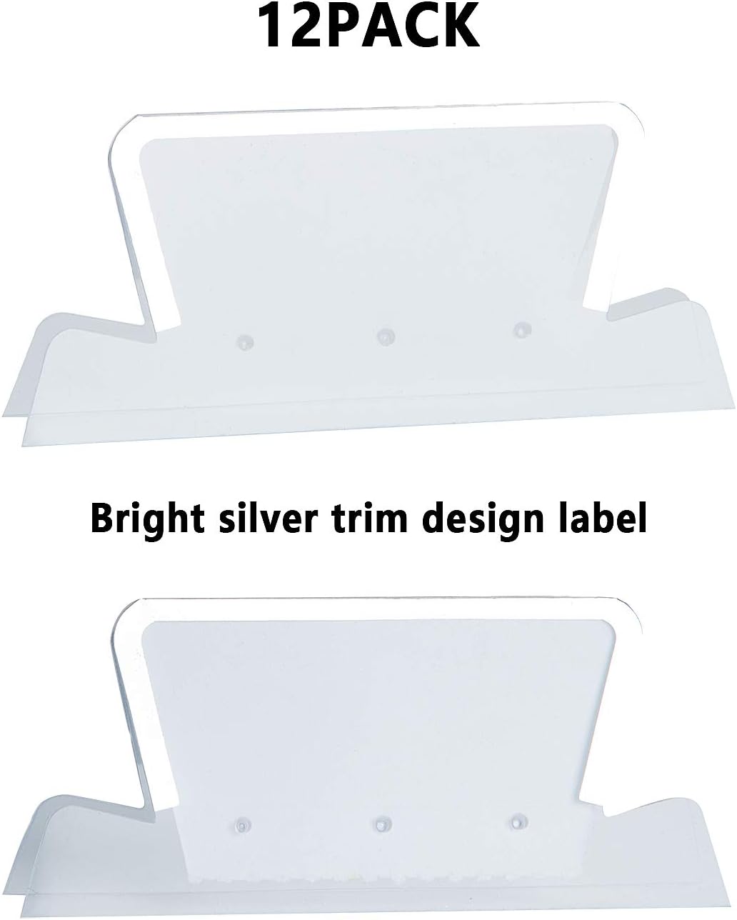 Y YOMA 12 Pack Decorative Hanging File Folders Letter Size File Folder Cute Pretty Hanging Folder Organizer for Filing Cabinet Office Home Desktop with 1/5-Cut Adjustable Tabs, 3 Silver Foil Design