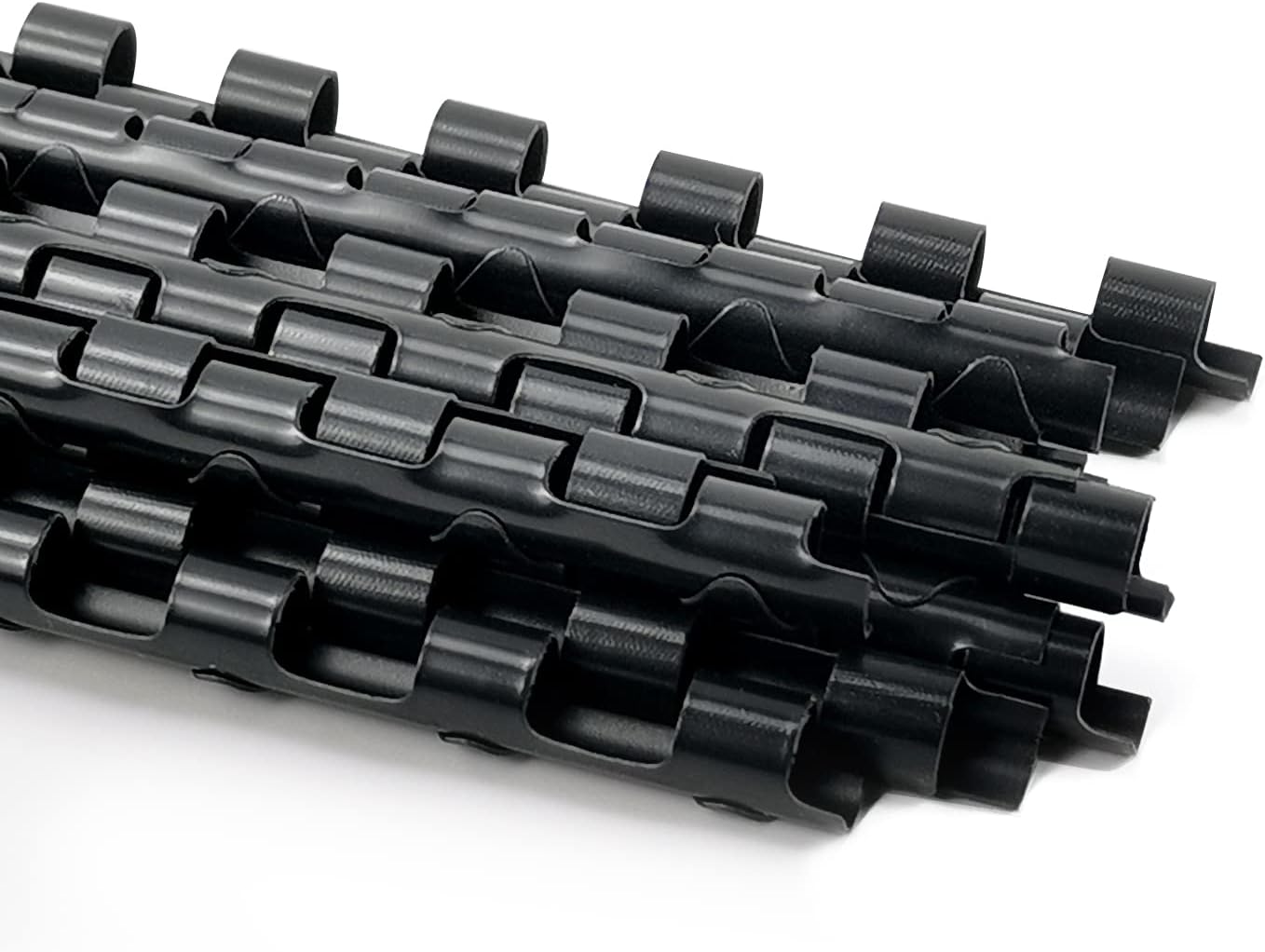 Rayson CR6BK-10305638 Plastic Binding Combs 20-Sheets Capacity, 1/4" Black Comb Binding Spines, 19-Ring, Max. Binding Letter Size Paper (8.5"×11") Box of 100