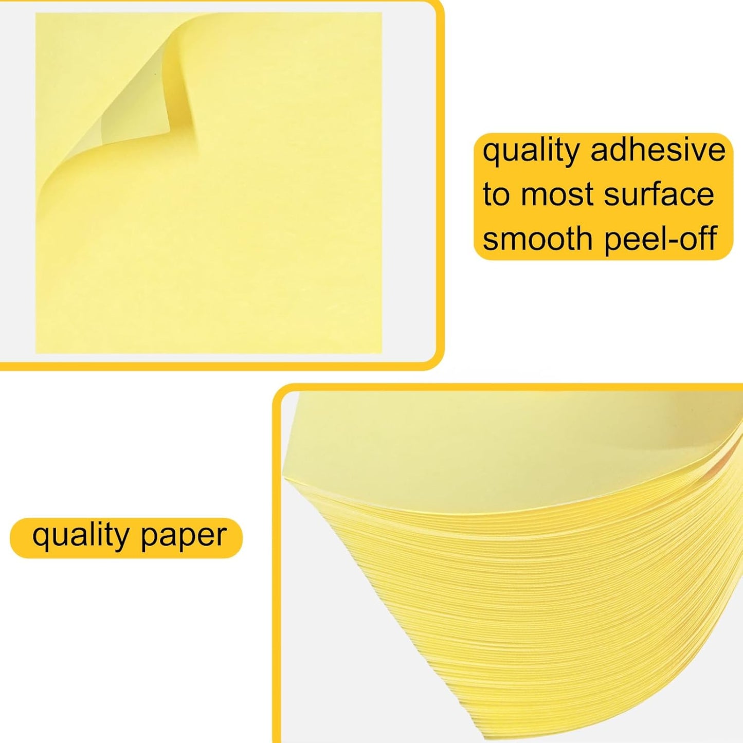 48 Pack 2400 Sheets Sticky Notes 3x3 Inches Bulk Colored Posted Notes Yellow Notes Stickies Note Pads for Office, School, and Home Supplies, 50 Sheets/pad