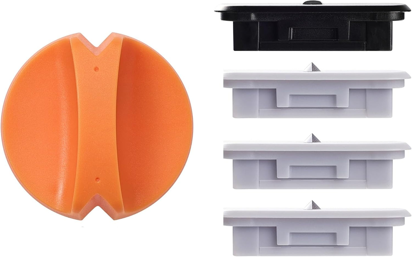 4-Pack Trimmer Replacement Blades for Fiskars Paper Trimmer, Replacement Blade for All Series of Fiskars/Portable&Precision Trimmer,Arts and Crafts,3 Cutting&1 Scoring Blades,a Slider,Orange