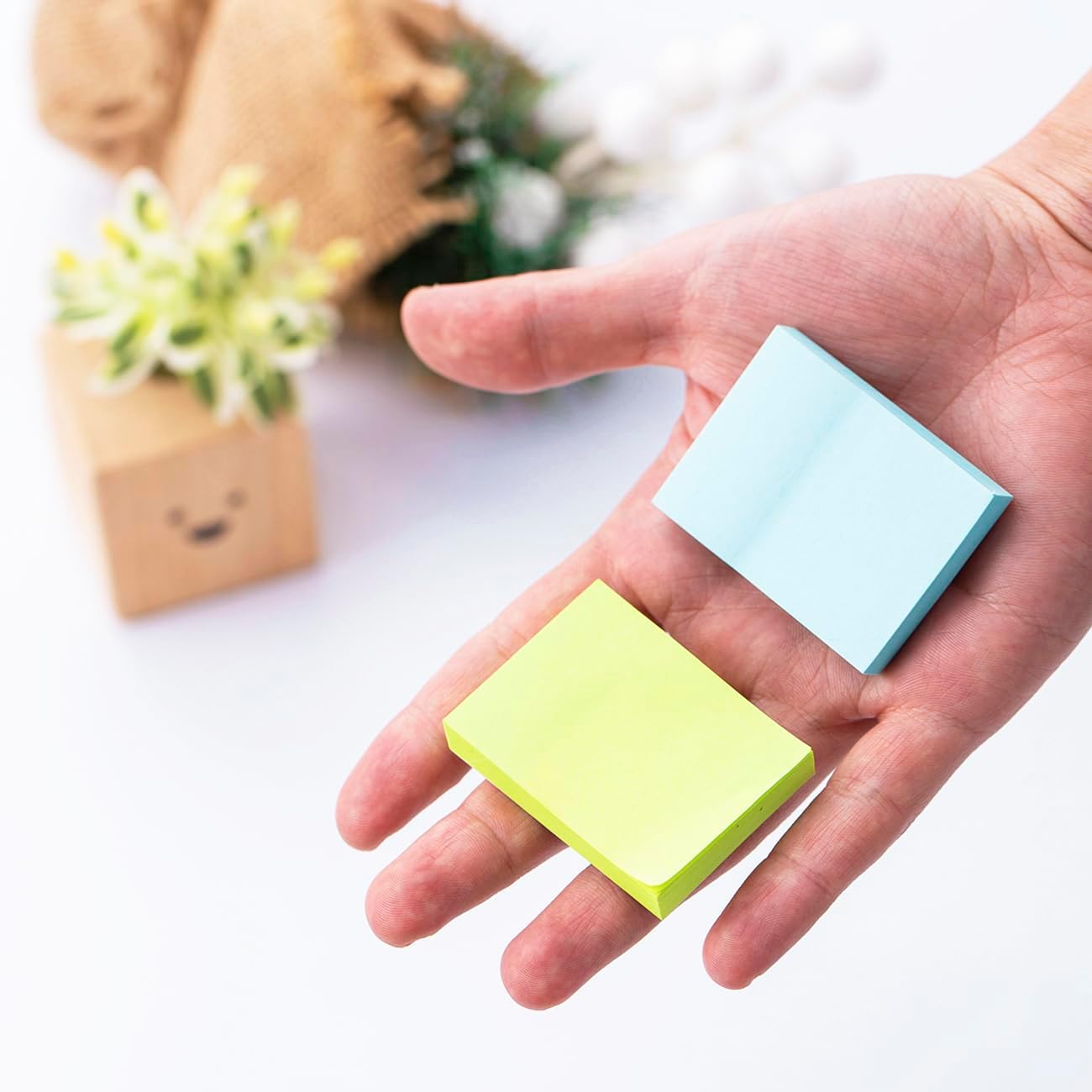 (50 Pads) Sticky Notes 1.5x2, 10 Colors Self Sticky Notes, Sticky Pads, Recyclable, Self-Stick Pads, Easy to Stick for Home, Office, Notebook