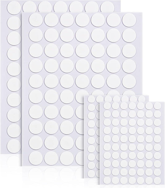 10+20mm Double Sided Sticky Dots Removable Adhesive Putty No Traces Clear Sticky Tack Waterproof Stickers for Decorations(280PCS)