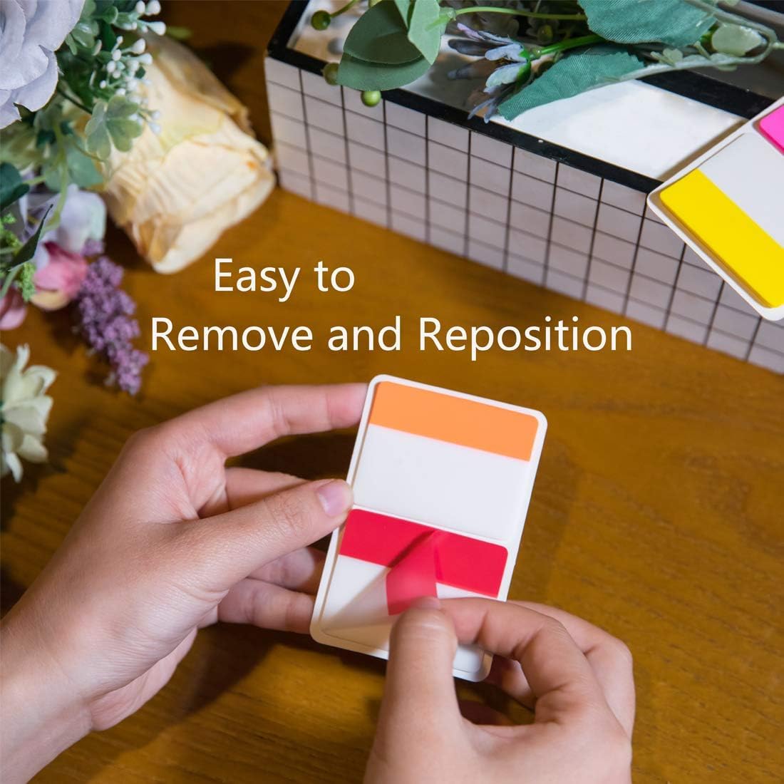 KICNIC Sticky Tabs 1 Inch, 720pcs Book Tabs, Colored Page Markers Self Adhesive, Repositionable Note Tabs for Documents, Books, Paper, Notebooks, Filing and Folders [36 Sets, 10 Colors]