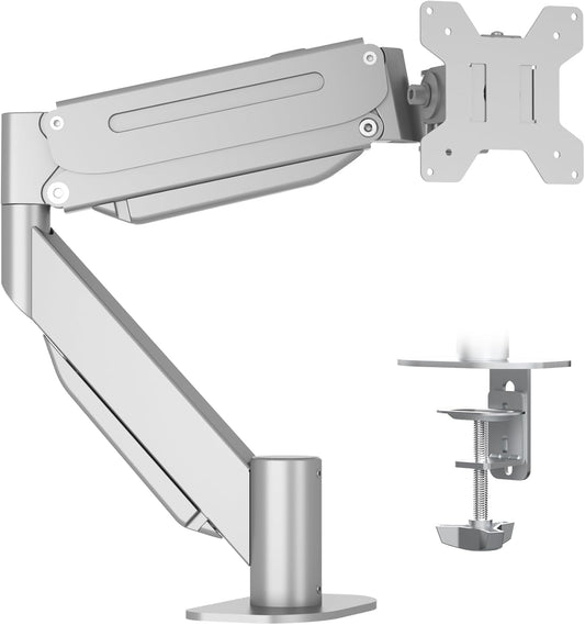 Suptek Ultrawide Monitor Arm Mount for 17 to 49 Inch Heavy Duty Curved Screen,Holds 46.2 lbs,Adjustable Gas Spring Monitor Arm Desk Mount Stand,75/100 Vesa Mount,Silver(MD71LS)