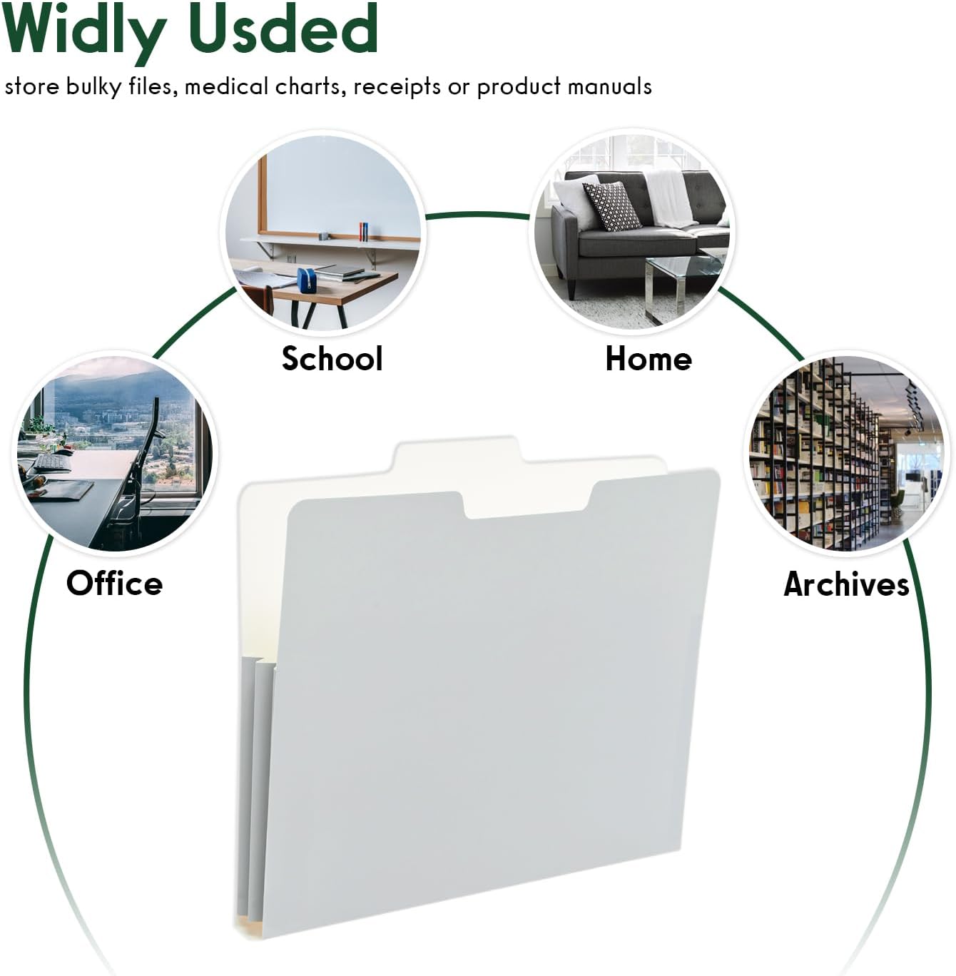 Y YOMA 6 Pack Extra Capacity File Folders Letter Size Accordion Decorative File Folder Cute Pretty Colored Filing Folder File Organizers for Office School Home Desktop with 1/3-Cut Tab, Morandi Color