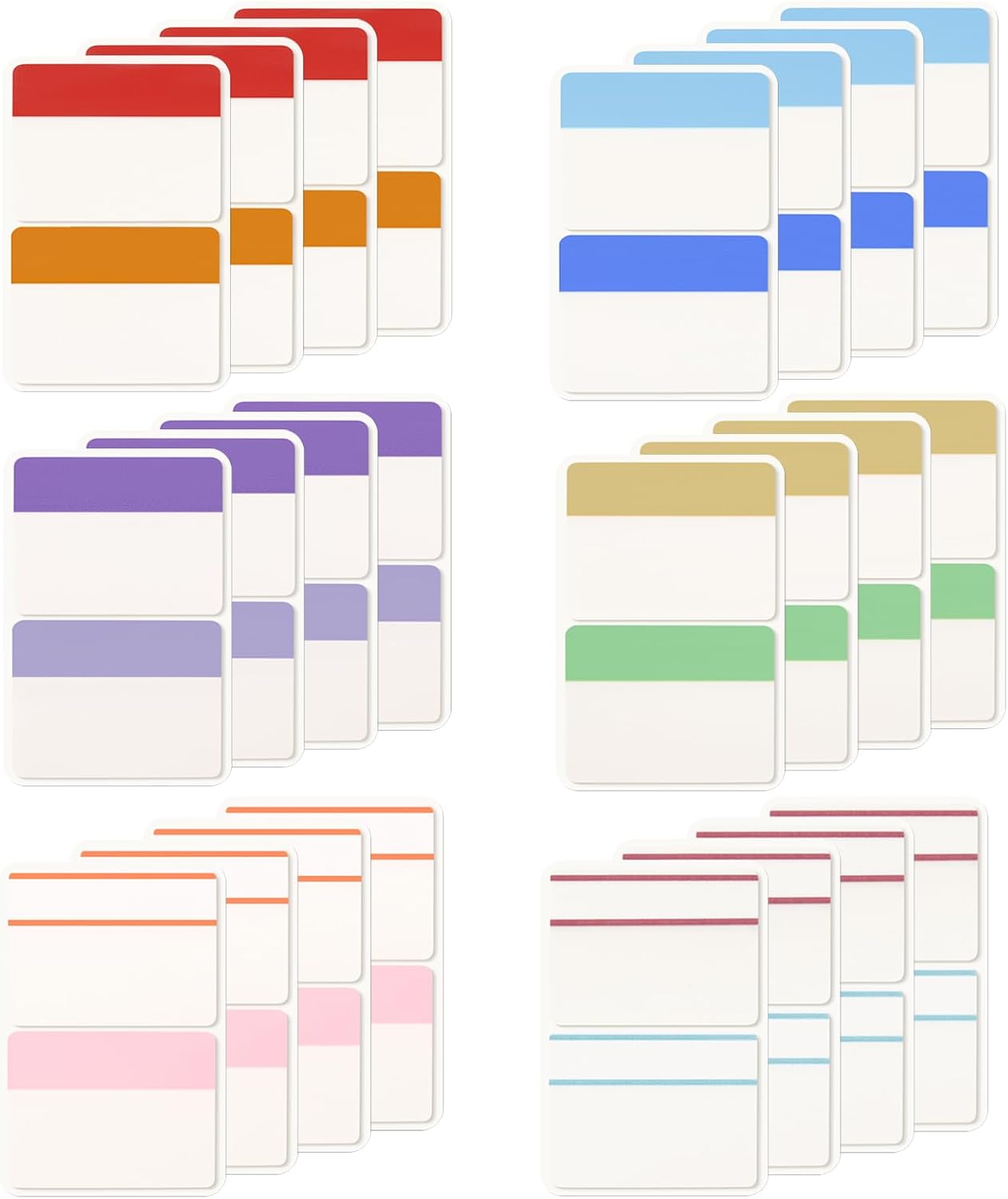 KICNIC 2 Inch Sticky Tabs Index Tabs 480 Pieces, Colored Reading Tabs Self Adhesive, Arrow Flags Pages Markers for Binder, Books, File Folders and Notebook [12 Colors] Writable, Repositionable