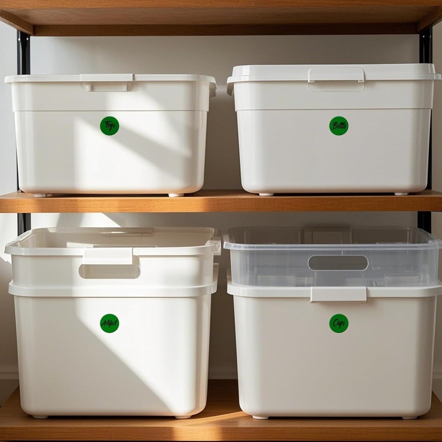 1000 PCS Green Dots Stickers 1.5 Inch Vinyl Color Coding Round Sticker Removable Writable Circle Labels Roll for Inventory Office Classroom