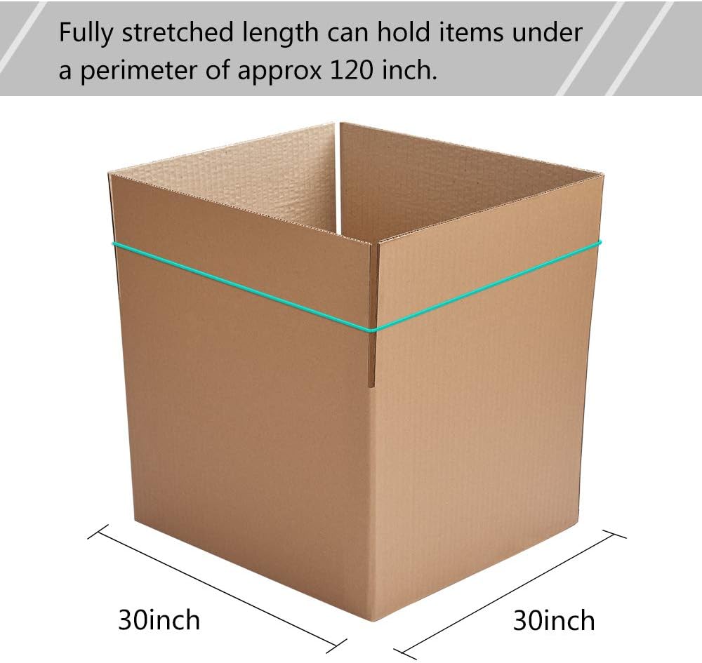 Coopay 12 Inches Extra Large Rubber Bands, 30 Pieces Heavy Duty Trash Can Band Bulk, Strong Elastic for Office Supply School Home, Garbage Cans, File Folders (Green)