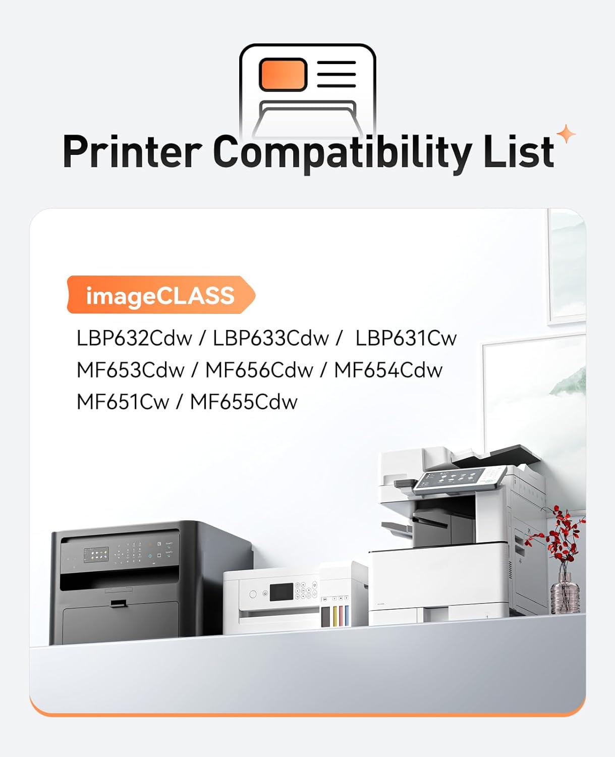 067H 067 Toner Cartridge Set 4-Pack MF656Cdw MF654Cdw High Capacity Black Cyan Magenta Yellow Compatible for Canon 067 067H Works for Color imageCLASS LBP632Cdw LBP633Cdw MF652Cdw MF653Cdw Printer Ink