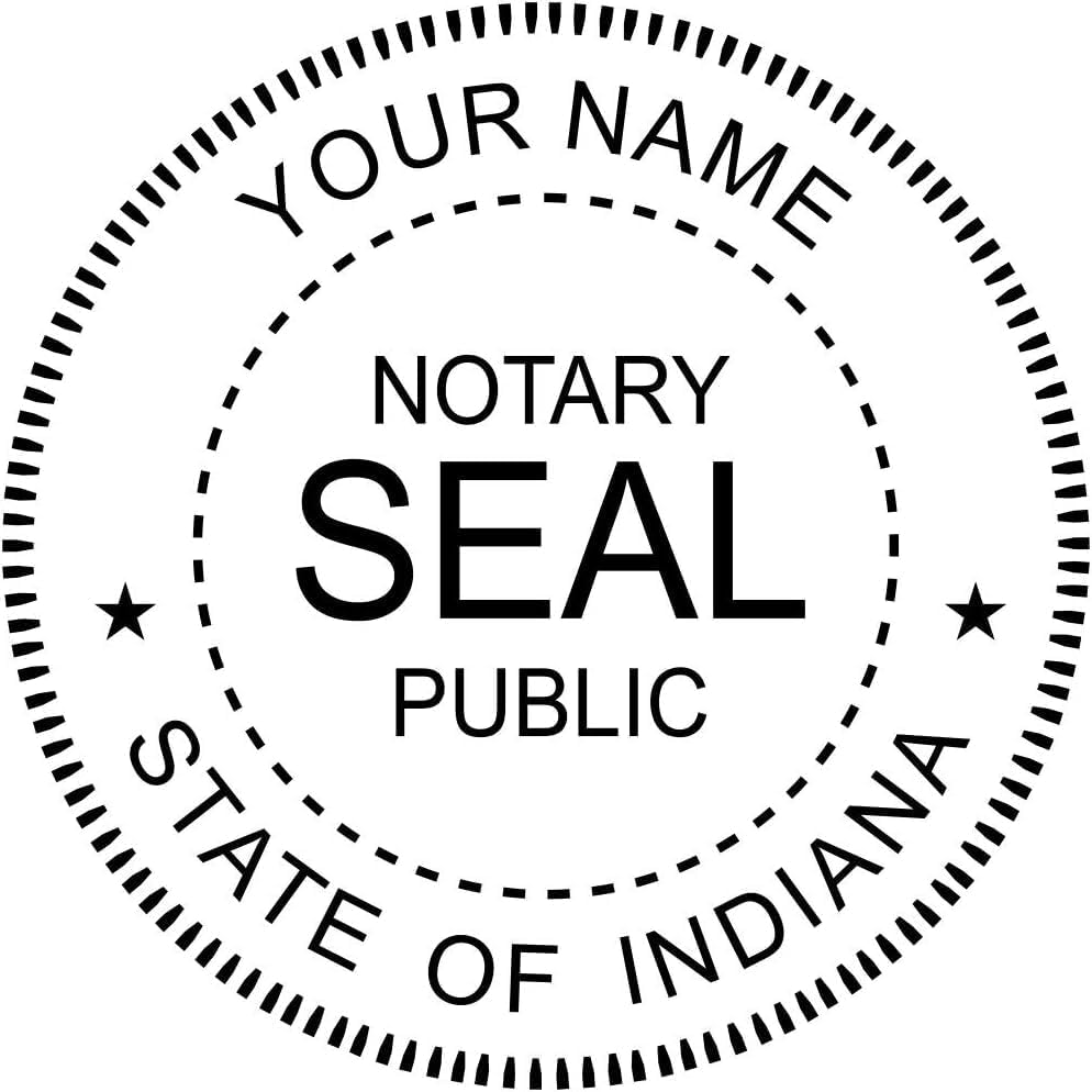 Indiana Round Notary Embosser | Official State Embosser | Official Seals | Meets State Specifications (Indiana, Round Embosser)