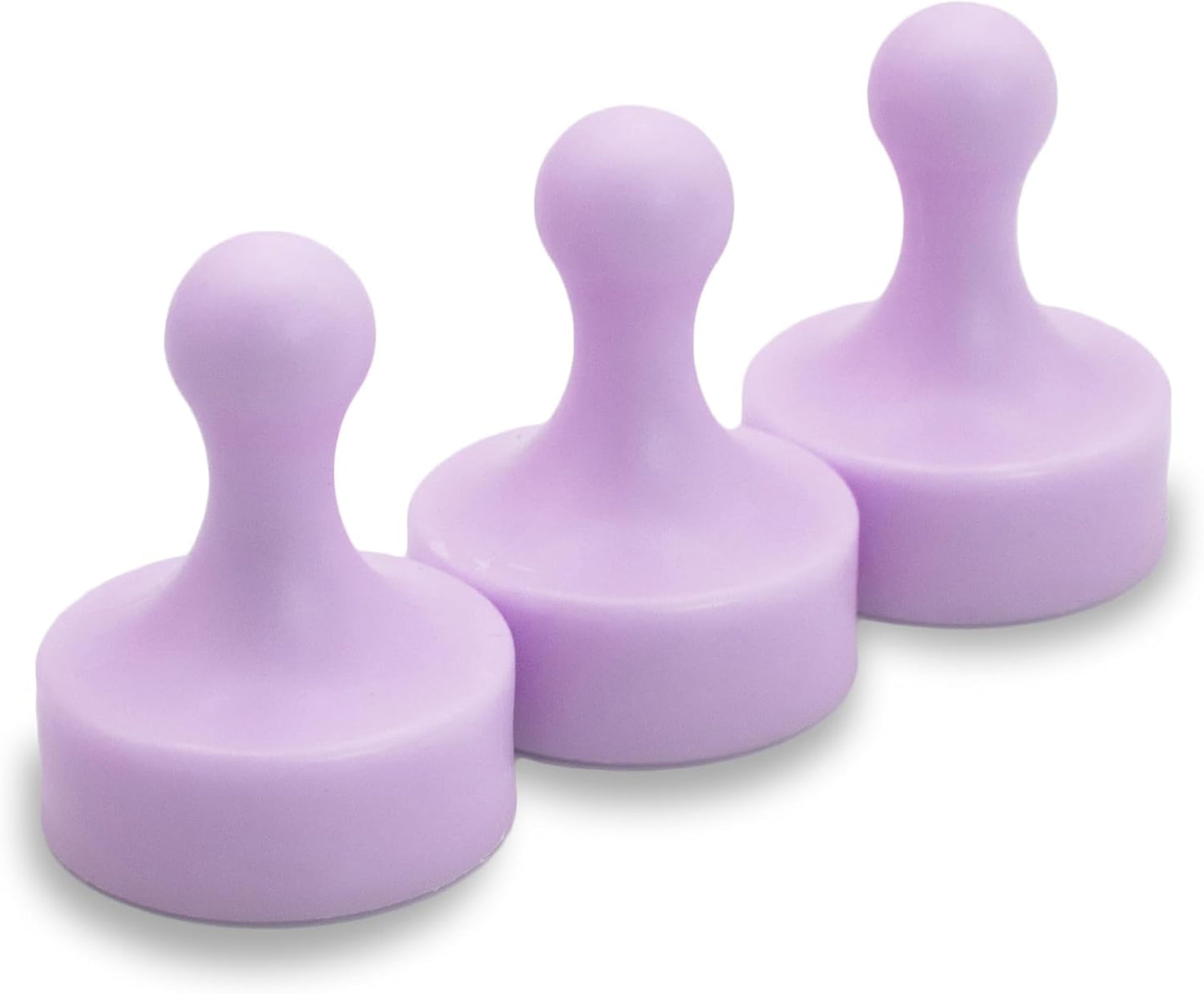 GLASSBOARD STUDIO Powerful Neodymium Magnets, Pawn-Shaped - Strong Fridge/Refrigerator and Whiteboard Magnet, Ideal for Office, Kitchen, Crafts - Rare Earth, Heavy Duty (3, Meadow Lilac)