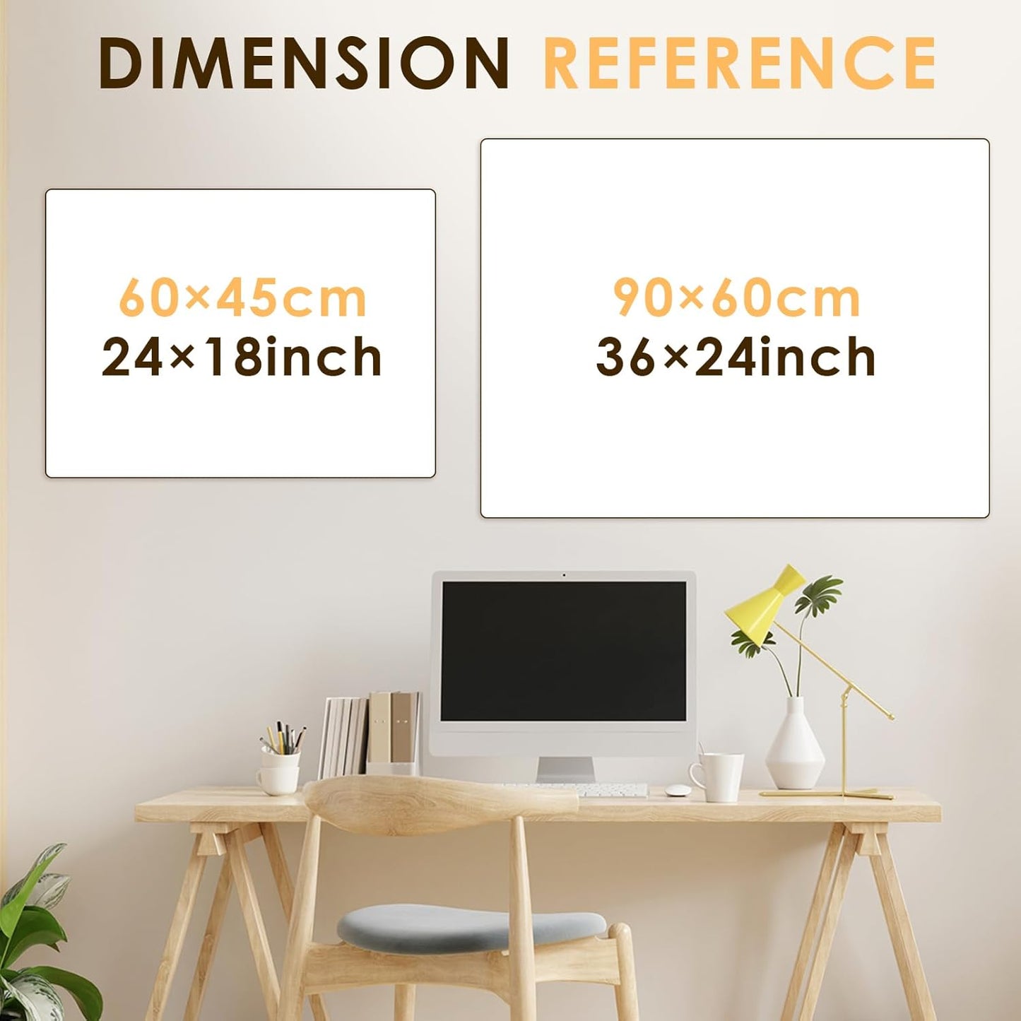 MAKELLO Dry Erase Calendar for Wall 24x18 in, Whiteboard Calendard with Cork Board for Office, Home, School, Family, Kitchen and Bedroom