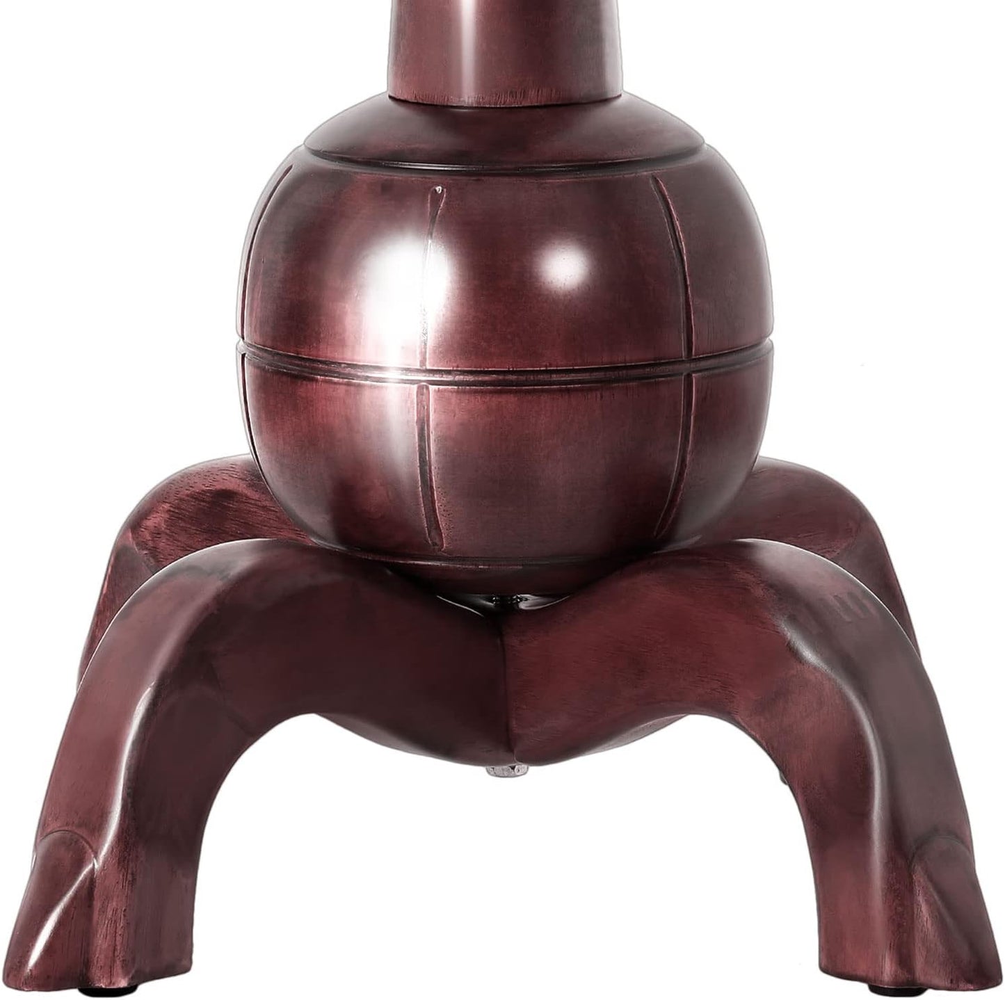 Coat Rack Freestanding Wood Tree Rack with 8 Hooks, Creative Design Tree Branch-look, Coat Tree Clothes Hanger Stand with Stable Sphere Base for Entryway, Hallway, Bedroom (Wine Red)