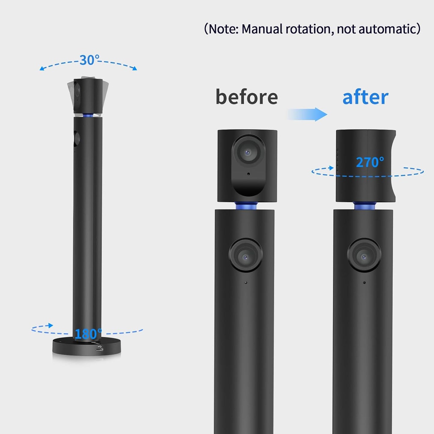 CZUR Halo X Pro Dual Webcam for PC, 1080P Web Camera with Microphone, USB Camera for Computer, 90° View, Plug & Play, Compatible with Windows&Mac, for Skype/TikTok/YouTube/Yahoo Messenger