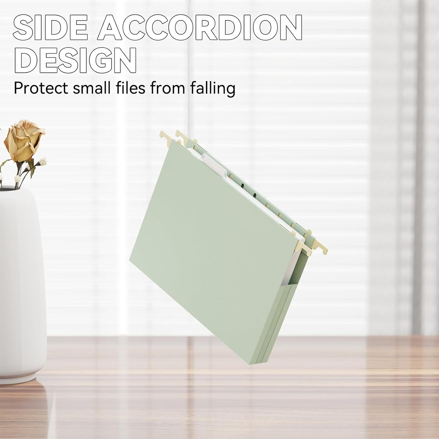 Plastic Hanging File Folders Letter Size,1 Inch Expansion,12 Pack Reinforced Heavy Duty Hanging Folders,File Cabinet Folders,Adjustable Tabs,Expandable Hanging File Folder,Morandi Color