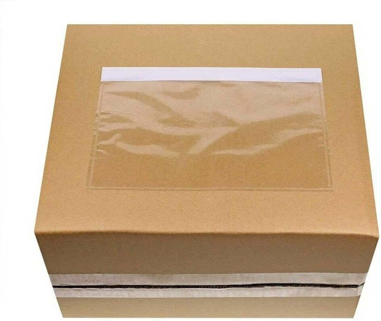 7.5" x 5.5" Packing List Pouches, 100 Pack Shipping Label Envelopes Clear Adhesive Top Loading Packing List
