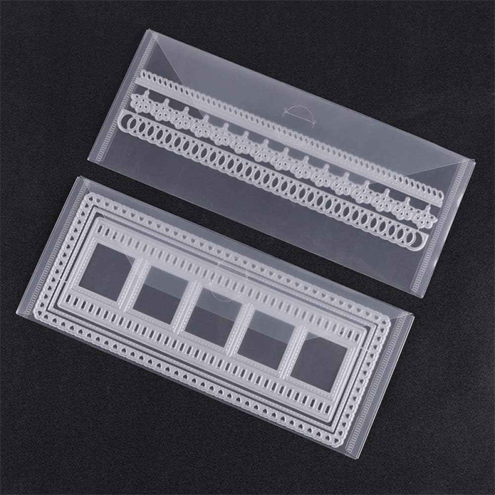 10PCS 9.9"x5.9"& 10PCS 9.4x3.9 Large Dies & Stamp Storage Pockets Resealable Clear Plastic Seal Bags Envelope Storage Case for Cutting Dies Stencil Album Photo Paper Card Colletcion Scrapbooking Tool