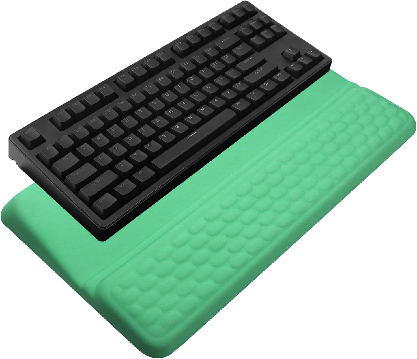 Computer Keyboard Stand with Wrist Rest, Ergonomic Tilted Keyboard Holder - Keyboard Riser with Wrist Pad - Keyboard Tray Support for Office Home - Green