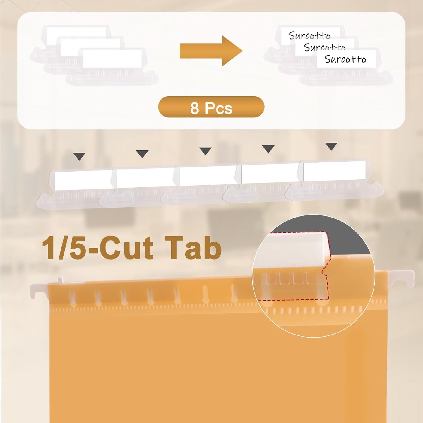 Pastel Plastic Hanging File Folders,Letter Size,6 Pack Reinforced Expanding Hang Folder,Heavy Duty File Folders for Filing Cabinet,1/5-Cut Tabs,Hanging Folder Organizer for Office Home