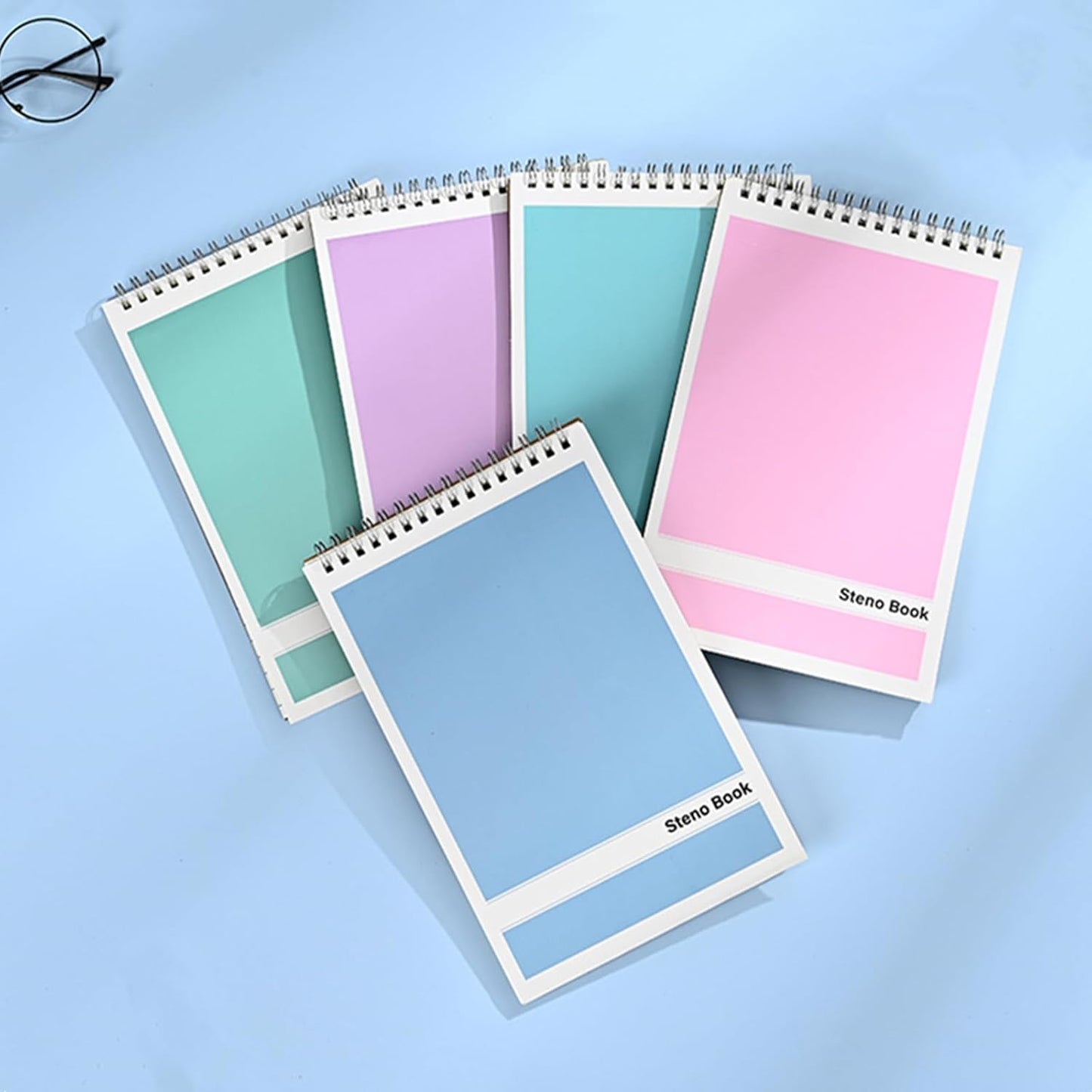 Steno Pads – 6x9 Inches 80 Sheets Steno Notebooks for Writing Notes in School, University, College & Office (2PCS Turquoise)