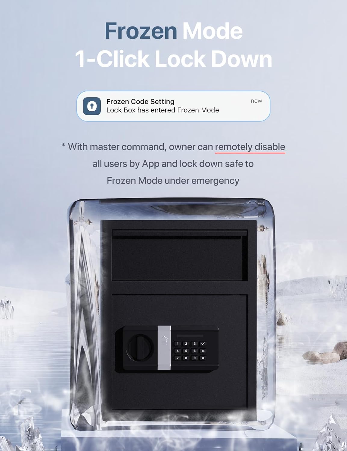 FORFEND Smart Home Safe | WiFi Safe Box App Lock/Alarm | Voice Command, Kidnap Alarm, Tamper Detect, Frozen Mode, Sub Account| Digital Safe Anti Theft