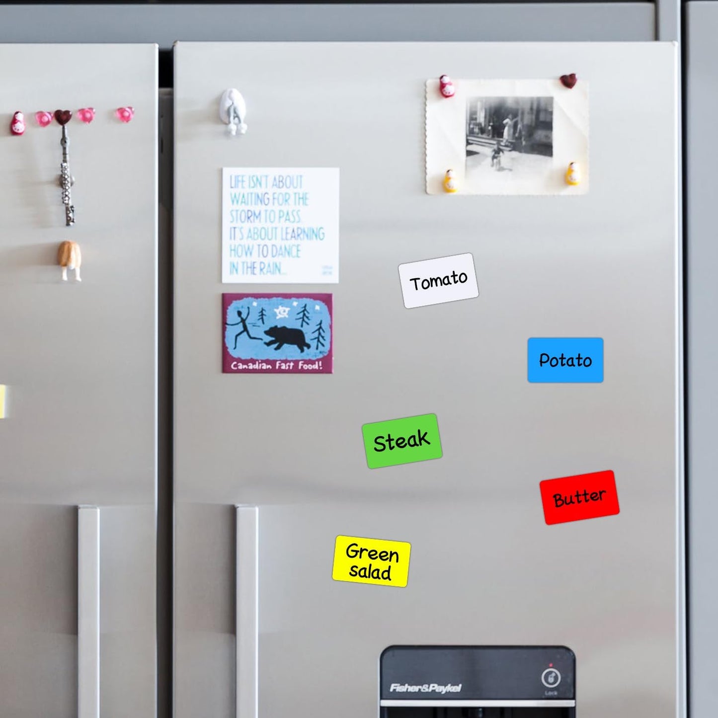 Dry Erase Magnetic Labels 5x3 Inch, 40 Pack, Reusable Magnetic Dry Erase Labels for Whiteboards，Locker, School, Classroom, Office, Home