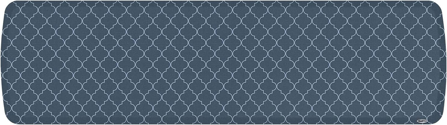 GelPro Elite Premier Anti-Fatigue Kitchen Comfort Floor Mat, 20x72", Lattice Indigo Stain Resistant Surface with therapeutic gel and energy-return foam for health & wellness