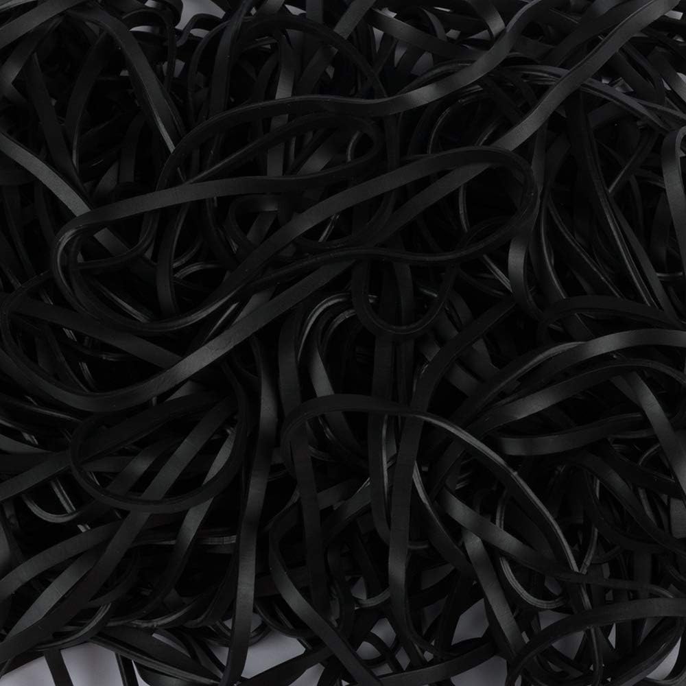 JAM PAPER Durable Rubber Bands - Size 117B - Black Multi-Purpose Rubberbands - 100/Pack