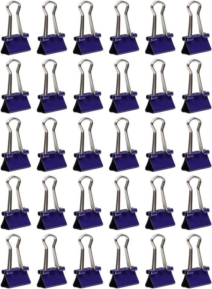 JAM PAPER Colorful Binder Clips - Extra Small - 3/5 Inch (15 mm) - Purple Binderclips - 30/Pack