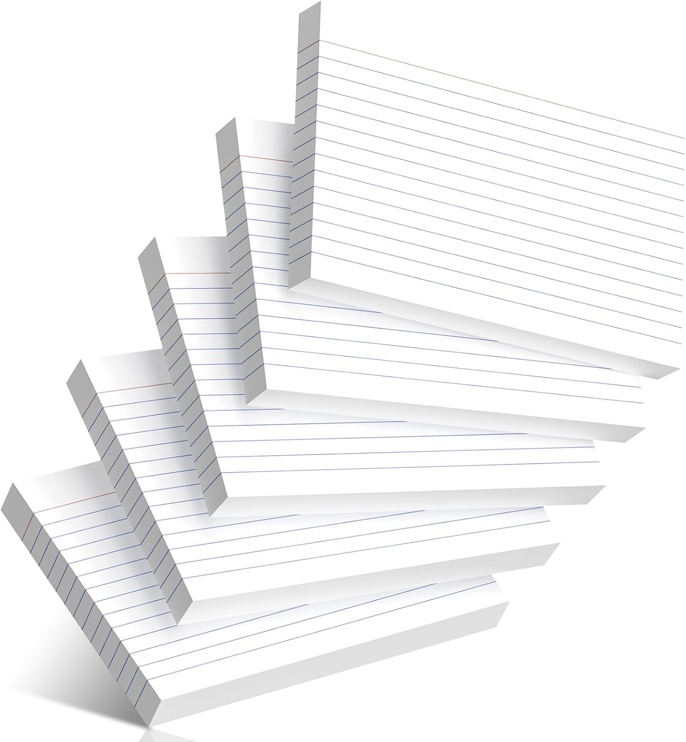 200 Pcs Index Cards 4 x 6 Inch Ruled White Index Cards, College Ruled Flash Cards for School, College, Office and Home Organization, Durable Study To Do List Note Cards with Ruled Lines, 5 Pack of 40