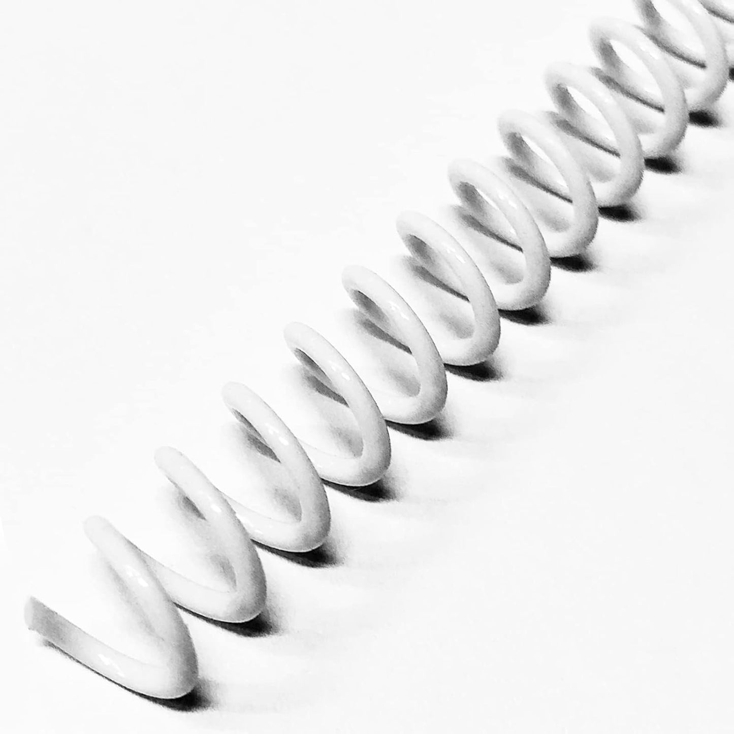 Binditek 50 Pack Plastic Spiral Binding Coils, 12mm(1/2"), 90 Sheet Capacity, 4:1 Pitch, White, 48Loops, for Letter Size, for Students and Coworkers