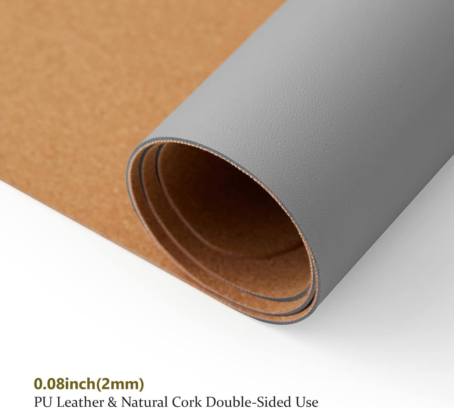 Cork Desk Mat - Small Dual-Sided Desk Pad for Office and Home - Desk Organization and Accessories - Ideal for Large Mouse Pad and Small Desk Mats on Top of Desks(Gray,23.6"x 13.8")