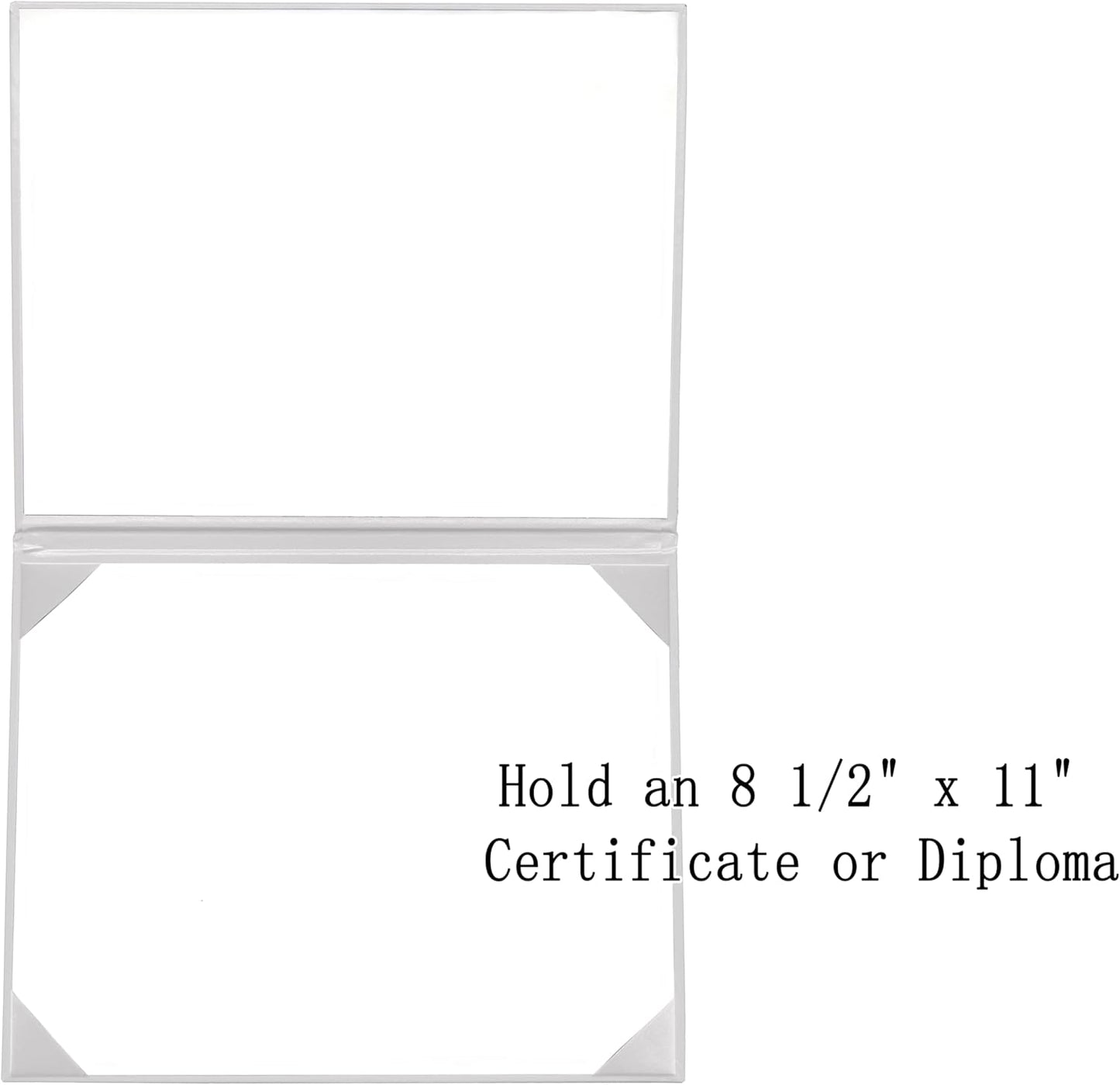 12 PCS Smooth Diploma Certificate Cover 8 1/2" x 11" White