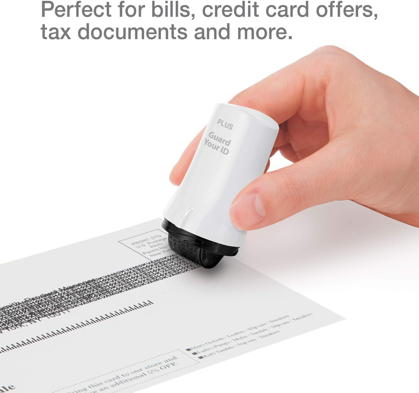 Guard Your ID Advanced Security Roller 2.0 for Identity Theft Prevention Stamping White