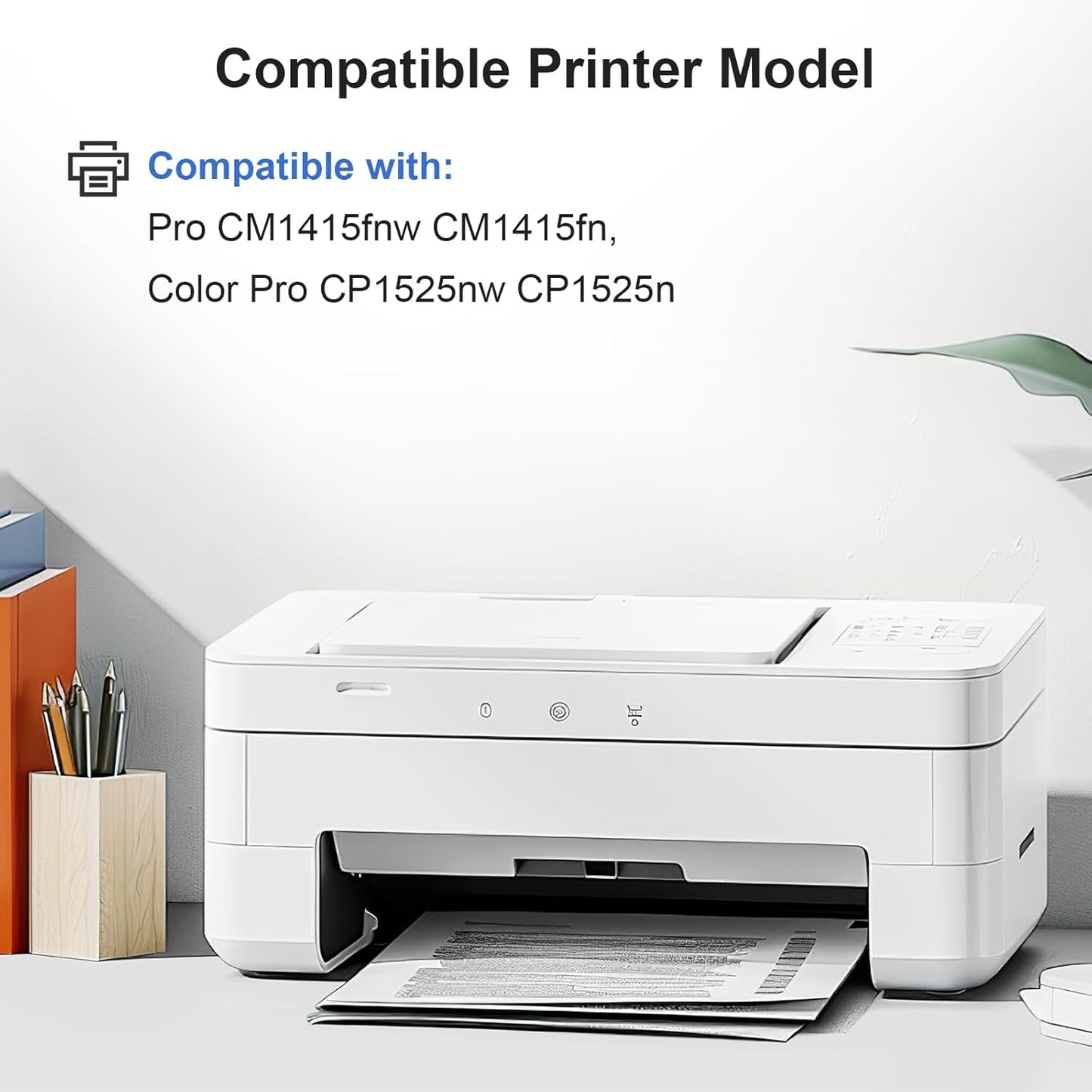 128A Toner Cartridges High Yield Compatible Replacement for HP 128A CE320A CE321A CE322A CE323A for HP Pro CM1415fn CM1415fnw CP1525n CP1525nw Printer (Black Cyan Yellow Magenta, 4-Pack)