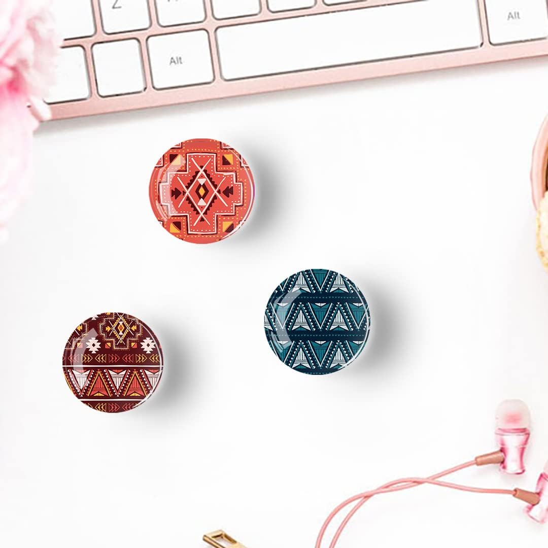 12Pcs Glass Strong Magnetic Refrigerator Magnet Fridge Sticker,Bohemia Crystal Fridge Magnets Decoration for Crafts,Strong Fridge Magnets for Kitchen, School,Office Whiteboard