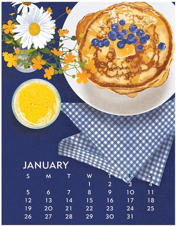 Linnea Design 2025 Desktop Calendar 5 x 7" Artwork by Johanna Riley