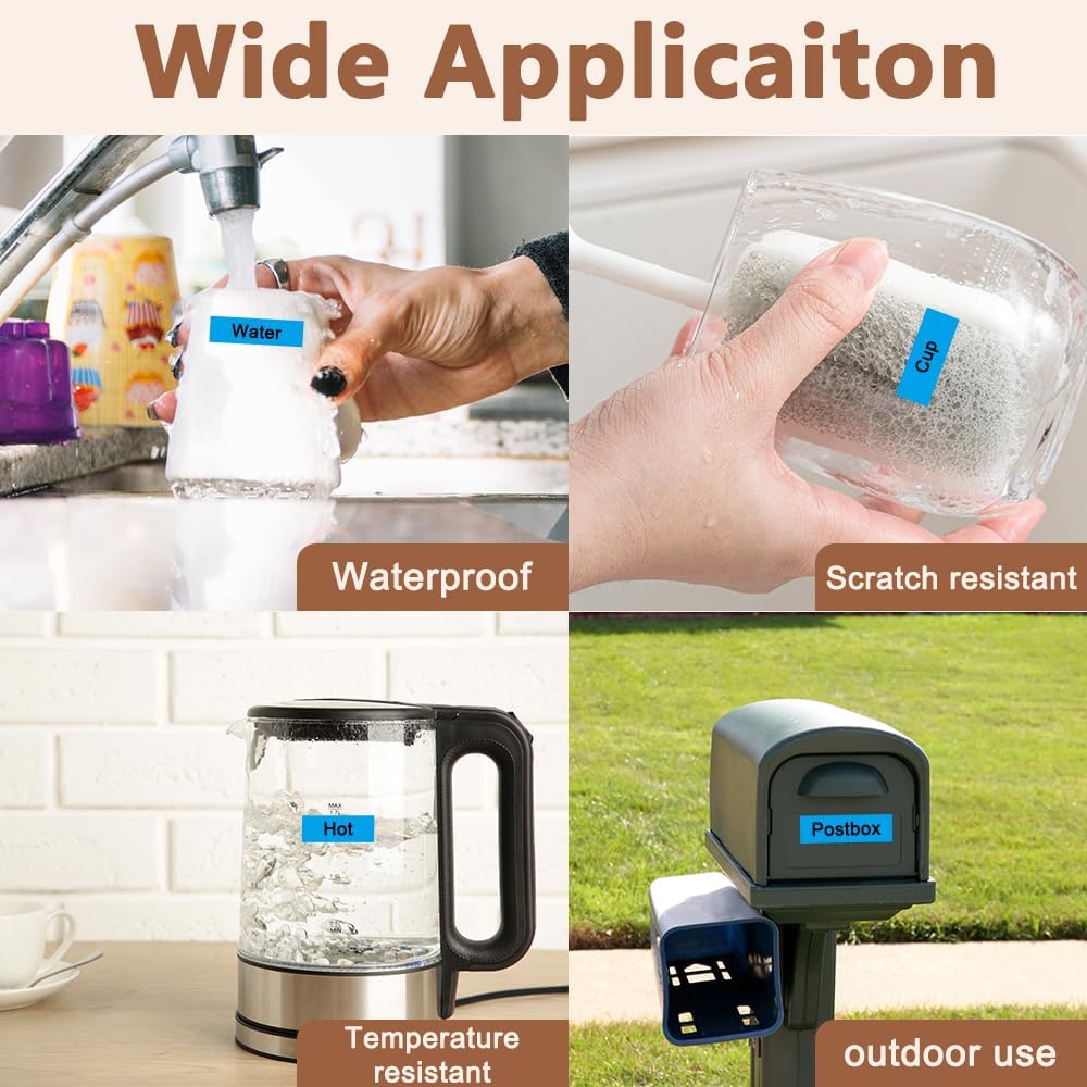 Hehua Tape Tze Tz 12mm 0.47 Laminated Blue Compatible for Brother P-Touch TZe-531 TZe531 TZ-531 TZ531 Tape for Ptouch PT D210 D200 D210 D610 H110, 1/2'' x 26.2ft Black on Blue, 3 Pack