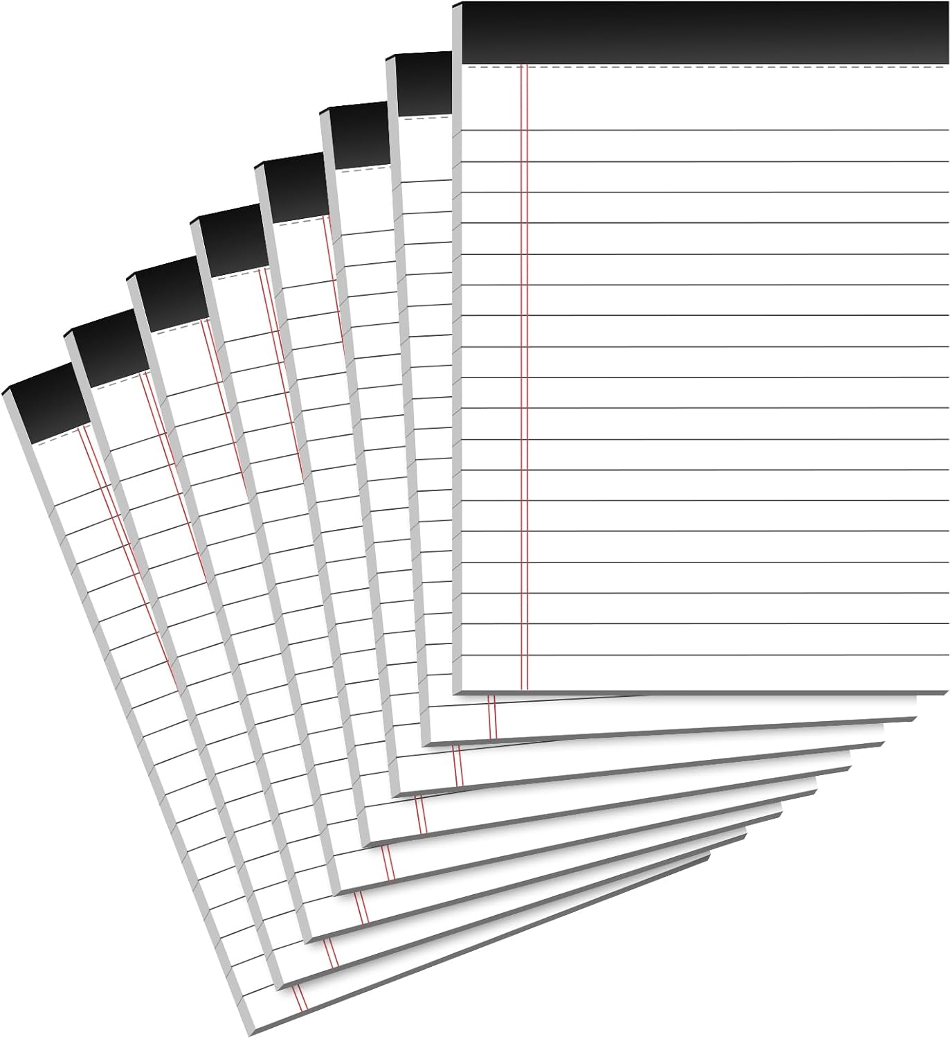 8 Pack Note Pads 4x6 Inch, White Mini Legal Pads, Small Writing Pads, Notepads of College Ruled Paper, Lined Paper Pads, Scratch Pads Mini Notepad for Grocery List, To-Do List, 30 Sheet/Notepad