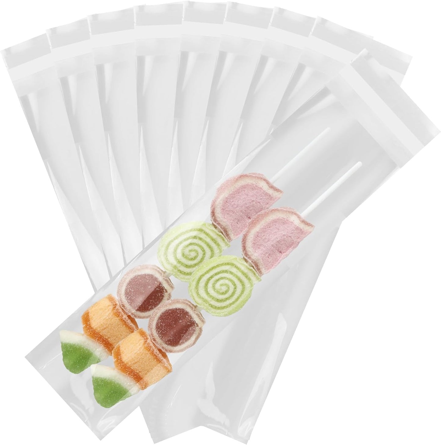 iMailer - 1000 Pcs - 3" x 11" Clear Polypropylene PP Self Seal Cellophane Bags, Food Safe, Limited Reuse, Extruded Construction, Self Sealing, Pretzel, Chocolate, Candy, Cookie Bags