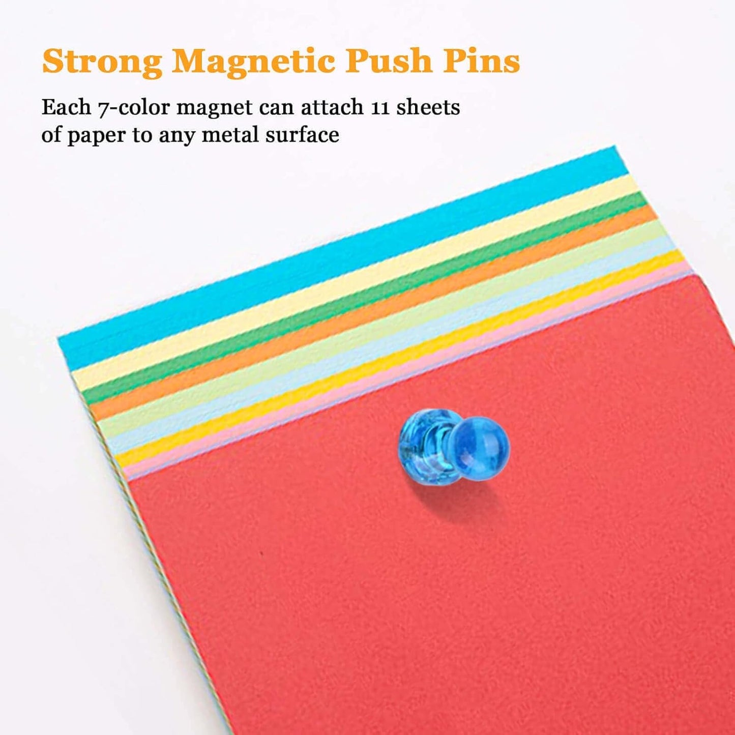 112Pcs Push Pin Magnets Fridge Magnet, Refrigerator Magnets Strong for whiteboard, Small Cute Decorative Magnetic Push Pin, for Classroom Calendar Kitchen Office Dry Erase Board Map Push Pins